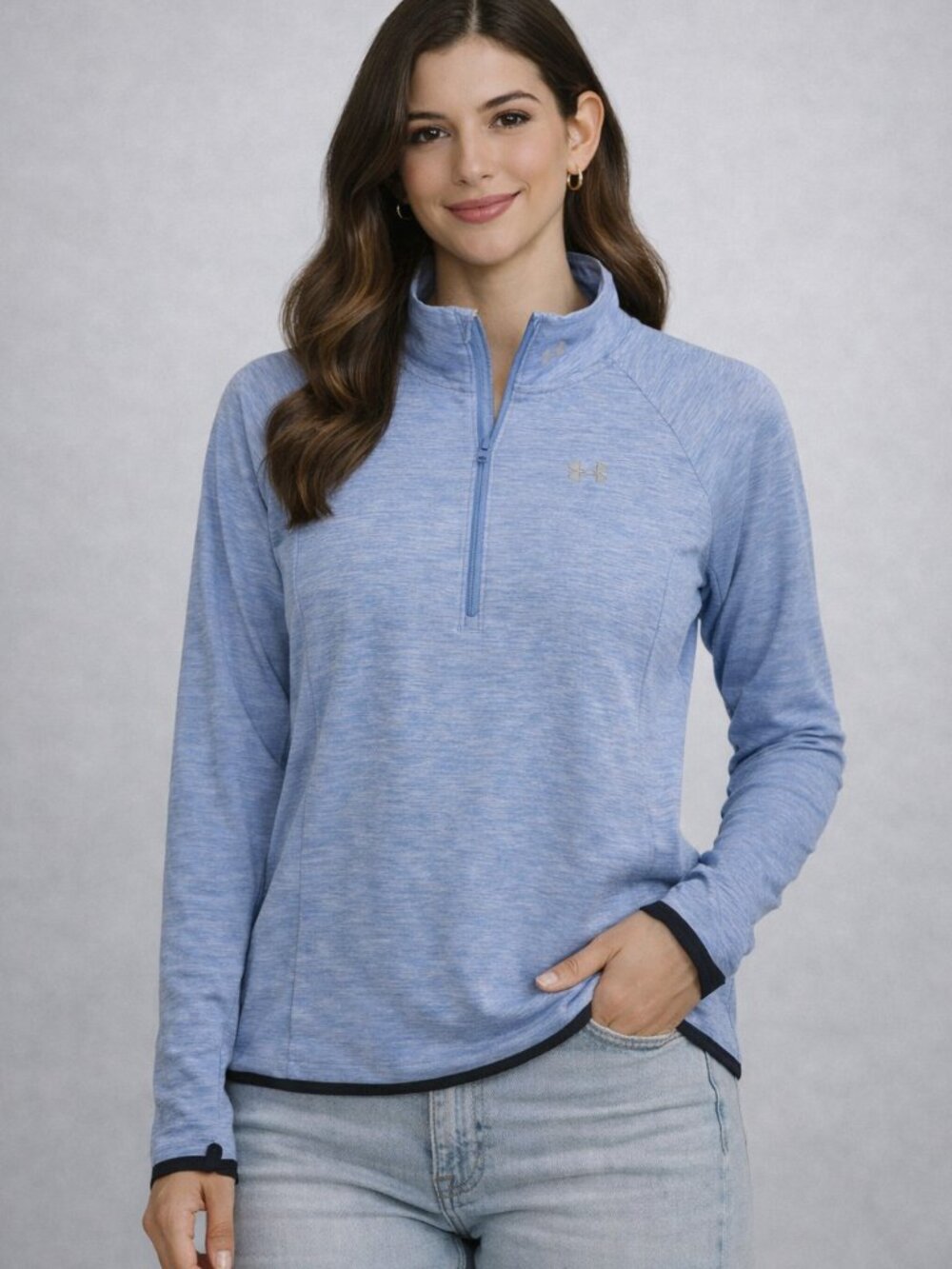 Under‎ Armour Light Blue Quarter‑Zip Pullover – Women’s L